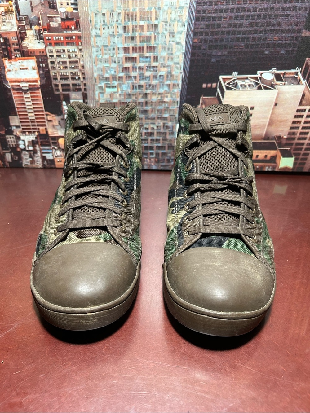 Altama Men's Camouflage High-Top Sneakers - Olive Green
